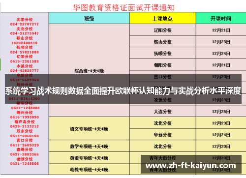 系统学习战术规则数据全面提升欧联杯认知能力与实战分析水平深度